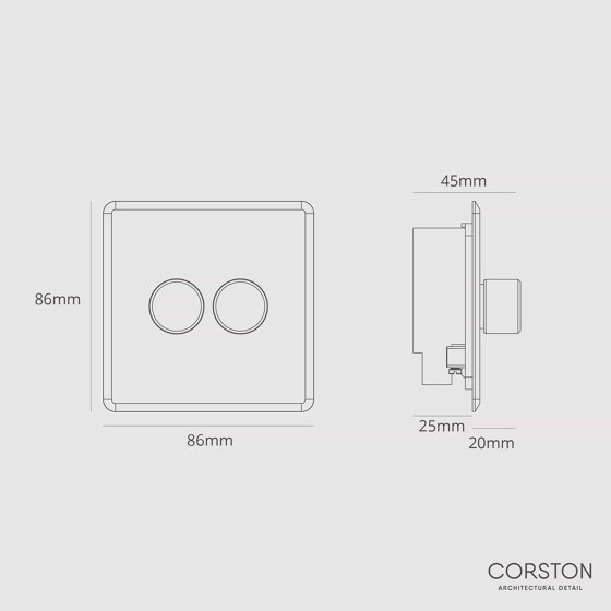 2G Two Way Dimmer Switch | Drehdimmer | Corston Architectural Detail