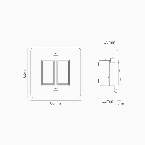 2G Two Way Rocker Switch | Interrupteurs à levier | Corston Architectural Detail