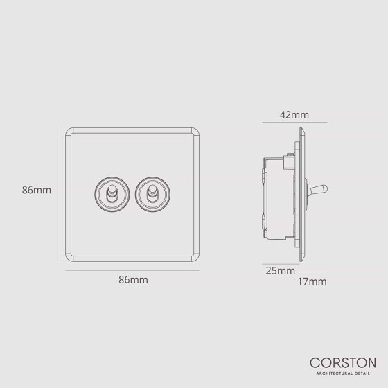 2G Two Way Toggle Switch | Interruttori leva | Corston Architectural Detail