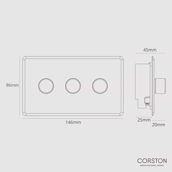 3G Two Way Dimmer Switch | Dimmer manopola | Corston Architectural Detail