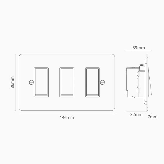 3G Two Way Rocker Switch | Interrupteurs à levier | Corston Architectural Detail