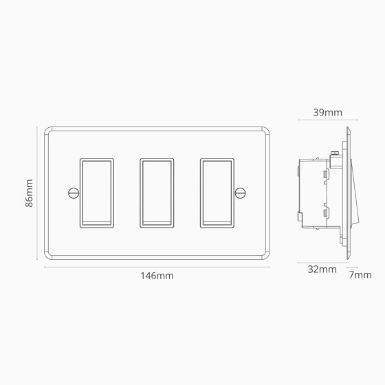 3G Two Way Rocker Switch | Toggle switches | Corston Architectural Detail