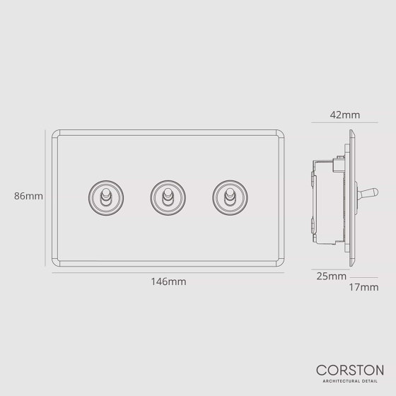 3G Two Way Toggle Switch | Toggle switches | Corston Architectural Detail