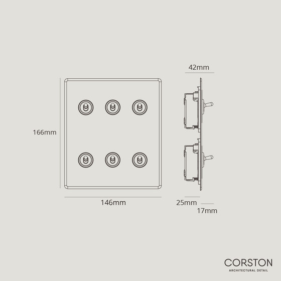 6G Two Way Toggle Switch | Kippschalter | Corston Architectural Detail