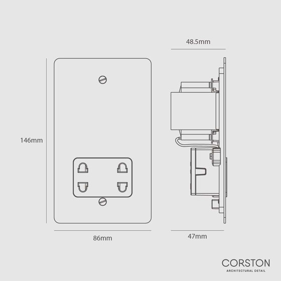 Shaver Socket | Prises norme britannique | Corston Architectural Detail