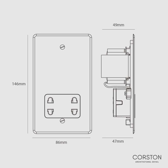 Shaver Socket | Prises norme britannique | Corston Architectural Detail