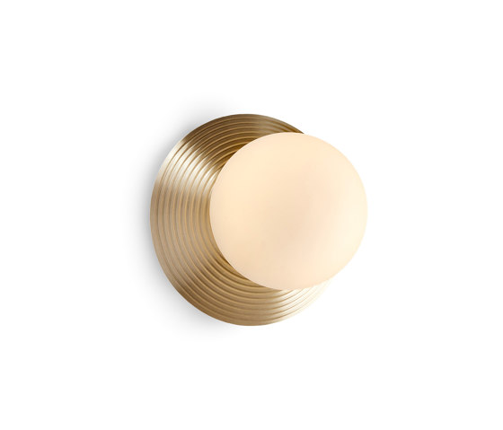 Orbit | Wall Light - Ridged Satin Brass | Lampade parete | J. Adams & Co