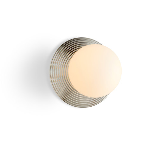 Orbit | Wall Light - Ridged Satin Nickel | Appliques murales | J. Adams & Co