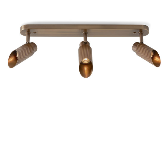 Spot Pro | Triple Ceiling Light - Antique Brass | Plafonniers | J. Adams & Co