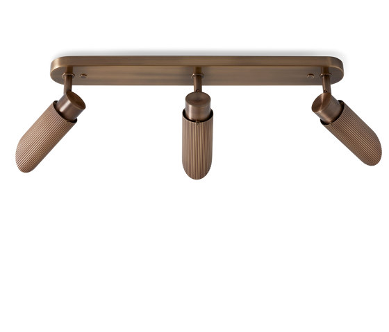 Spot Pro | Triple Ceiling Light - Antique Brass | Plafonniers | J. Adams & Co