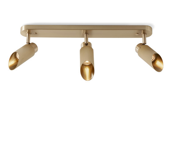 Spot Pro | Triple Ceiling Light - Satin Brass | Plafonniers | J. Adams & Co