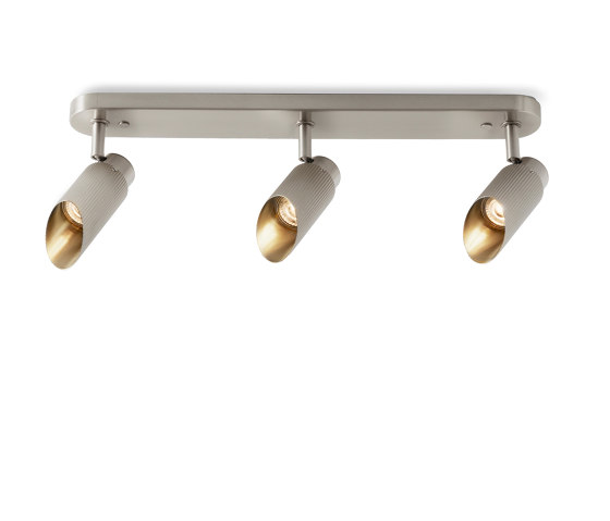 Spot Pro | Triple Ceiling Light - Satin Nickel | Lampade plafoniere | J. Adams & Co