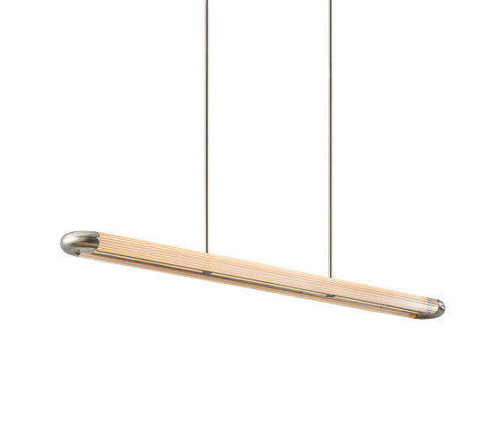 Strata | 1200 Pendant - Satin Nickel | Suspended lights | J. Adams & Co