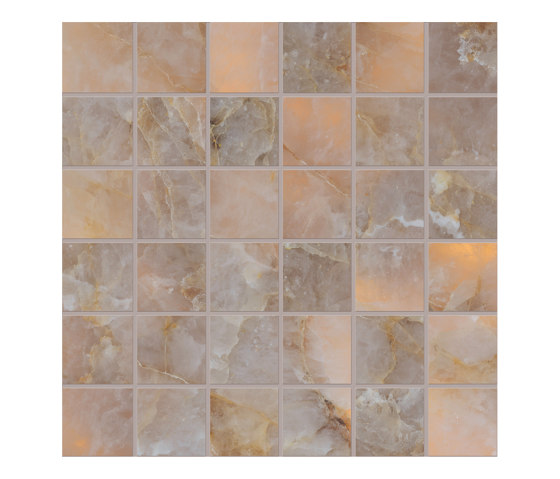 Tele di Marmo Lumia Mosaico 5x5 Golden Ambra | Natural stone mosaics | EMILGROUP