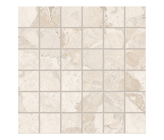 Matera Stone Mosaico 5X5 White | Mosaici pietra naturale | EMILGROUP