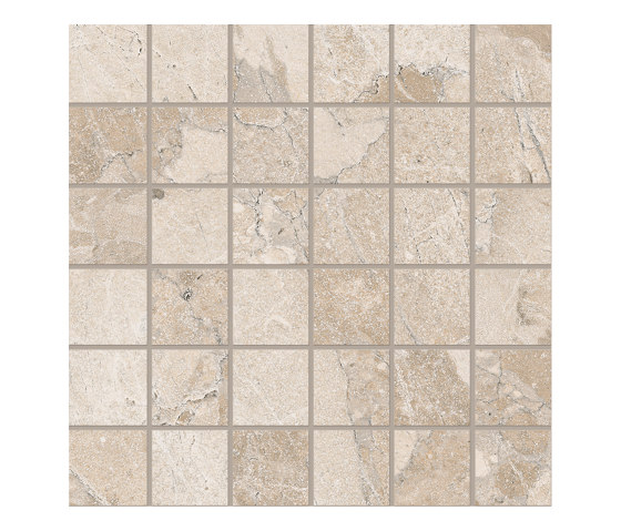 Matera Stone Mosaico 5X5 Beige | Mosaicos de cerámica | EMILGROUP