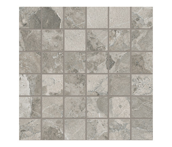 Matera Stone Mosaico 5X5 Dark Grey | Mosaïques céramique | EMILGROUP