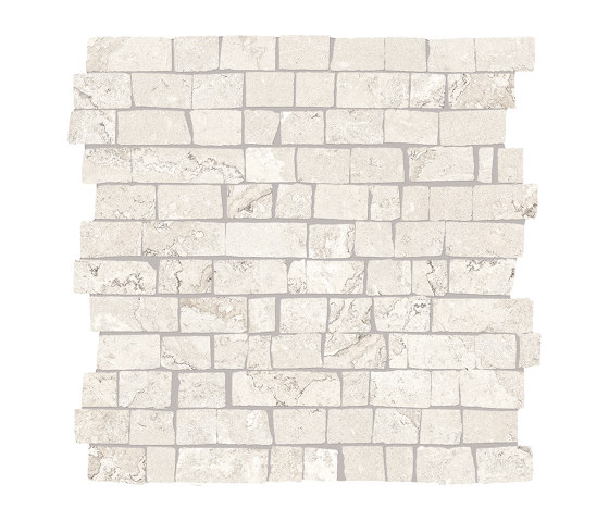 Unique Bourgogne Mosaico Petite Mure Blanc | Natural stone mosaics | EMILGROUP