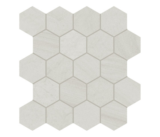 Varana Stone Mosaico Hexagon Cross Cut Light Grey | Ceramic mosaics | EMILGROUP