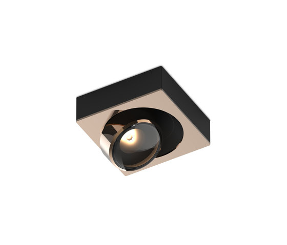 c.Flap spot Q GB 100° soft beam | Pure Gold/Stealth Black | Ceiling lights | CHRISTOPH