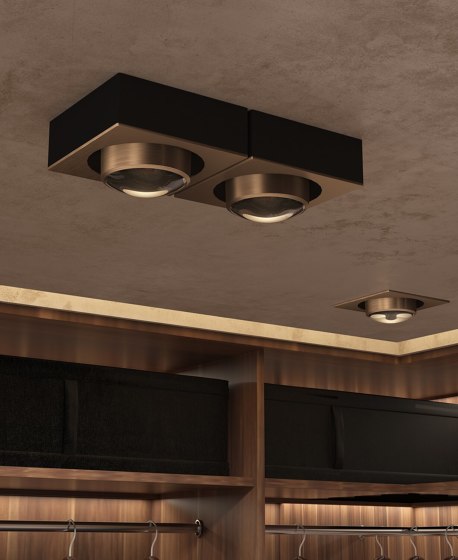 c.Flap spot Q BroB 75° soft beam | Brushed Bronze/Stealth Black | Lampade plafoniere | CHRISTOPH