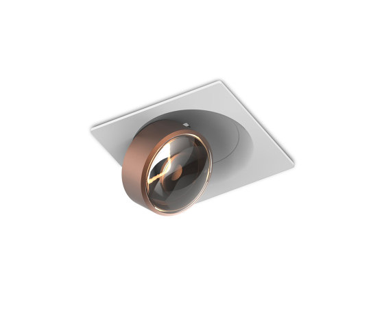 c.Flap recessed P BroW 100° soft beam | Brushed Bronze/Satin White | Lampade soffitto incasso | CHRISTOPH