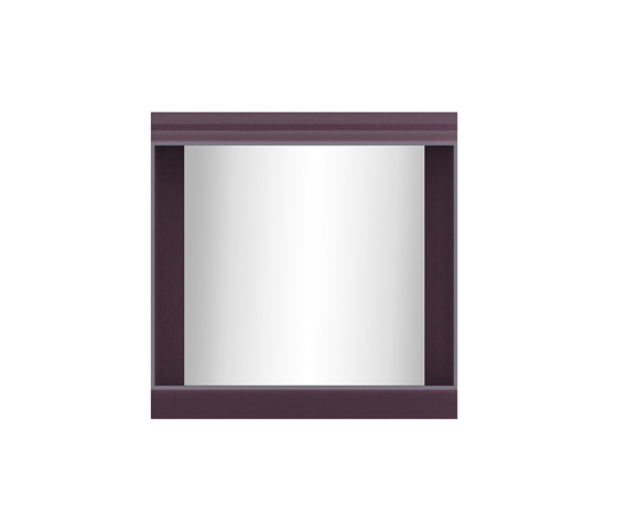 Coves | Wall mirrors with shelf - Aubergine 60x60 cm | Specchi | Magis