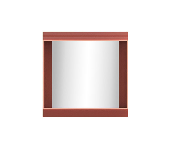 Coves | Wall mirrors with shelf - Terracotta 60x60 cm | Miroirs | Magis