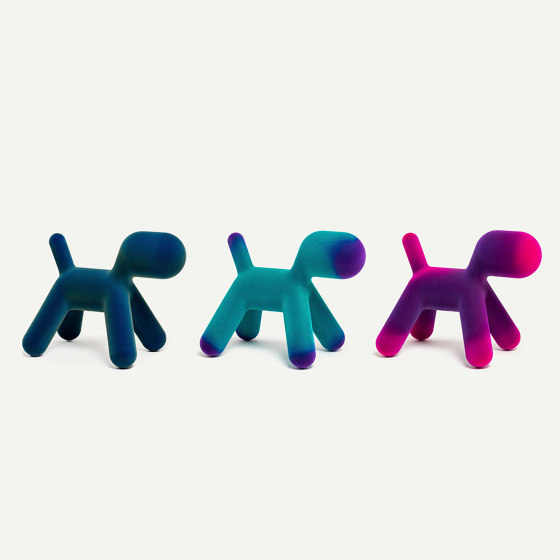 Puppy | Abstract plastic dog - 01 Blue Iridescent | Objetos | Magis