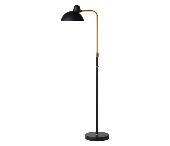 Kaiser Idell™ Floor Lamp | Matt black & Brass | Standleuchten | Fritz Hansen