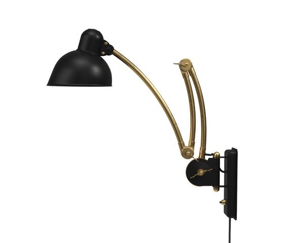 Kaiser Idell™ Wall Lamp | 6559-W | Matt black & Brass | Lámparas de pared | Fritz Hansen