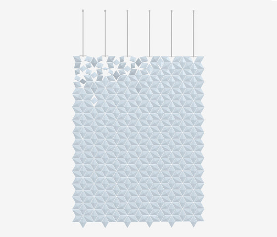 Facet hanging room divider 204 x 265cm in Pale Blue | Sound absorbing room divider | Bloomming