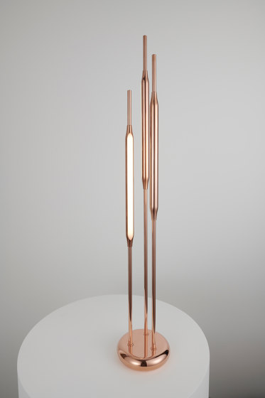 Reed Table Light large polished copper | Tischleuchten | Tom Kirk Lighting