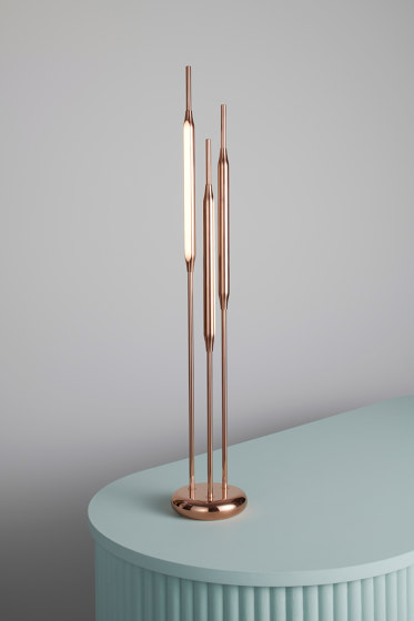Reed Table Light large polished copper | Table lights | Tom Kirk Lighting