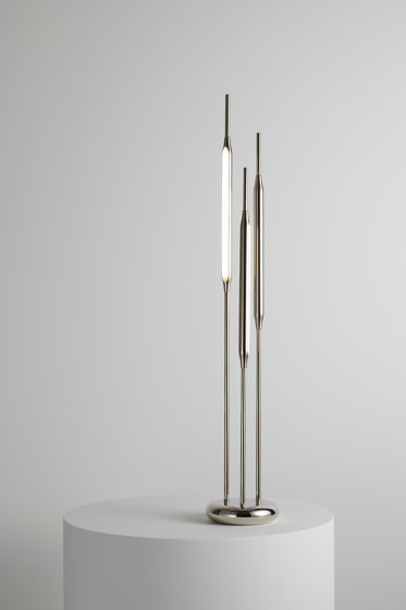Reed Table Light large polished nickel | Tischleuchten | Tom Kirk Lighting