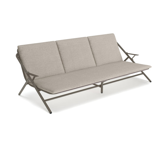 Garda 3 seater sofa aluminium armrests | Sofas | Bivaq