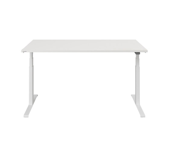 Move Sit - Stand Work Table - Melamine Cream White | Tables collectivités | Neudoerfler