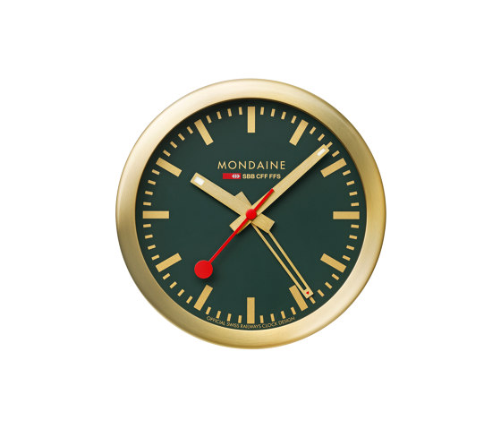 Table clock, 125mm, forest green table and alarm clock | Clocks | Mondaine Watch
