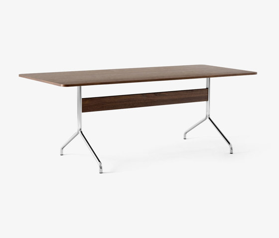 Pavilion AV19 Lacquered Walnut w. Chrome Base | Dining tables | &TRADITION