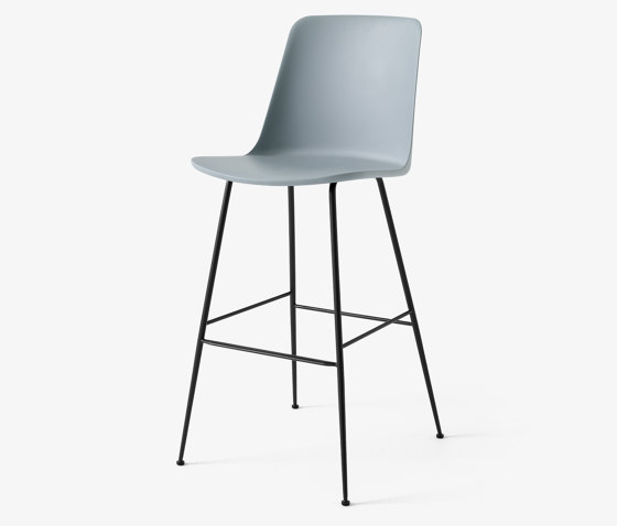 Rely HW96 Light Blue w. Black base | Bar stools | &TRADITION
