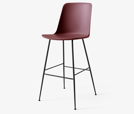 Rely HW96 Red Brown w. Black base | Bar stools | &TRADITION