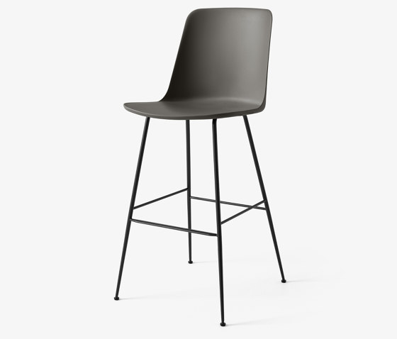 Rely HW96 Stone Grey w. Black base | Bar stools | &TRADITION