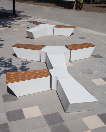 Croma | Concrete Bench System with Wooden Seating | Benches | VPI Concrete