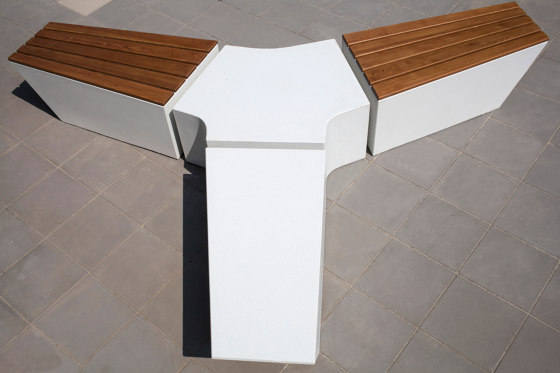 Croma | Concrete Bench System with Wooden Seating | Bancs | VPI Concrete
