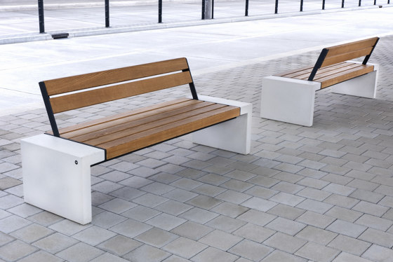 Woody | Bench with Backrest | Panche | VPI Concrete
