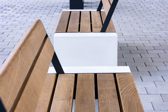 Woody | Bench with Backrest | Bancos | VPI Concrete