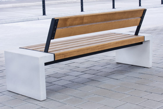 Woody | Bench with Backrest | Benches | VPI Concrete