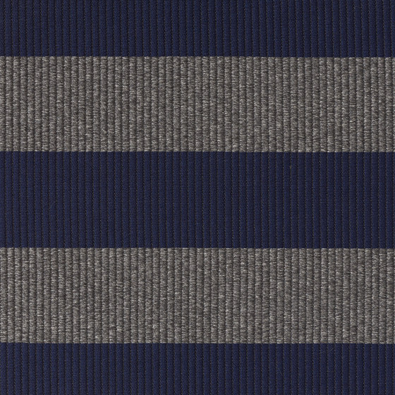 Big Stripe in/out | navy blue-melange grey | Formatteppiche | Woodnotes