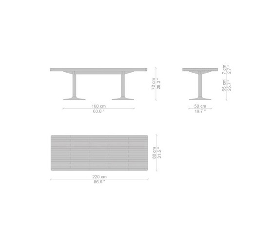 11 Table pieds corolle, plateau bois | Tables de repas | Cassina