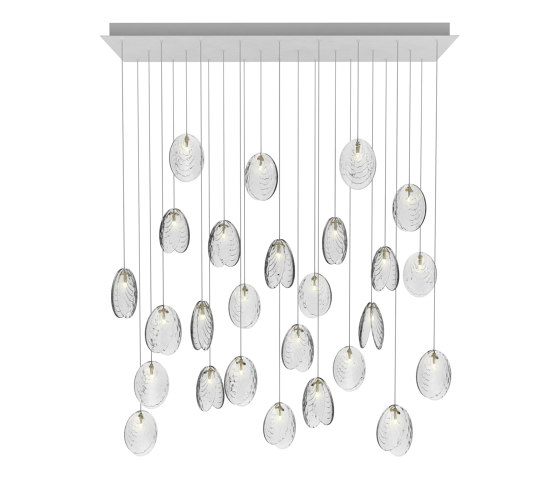 MUSSELS chandelier of 26 pcs rectangular | Lampade sospensione | Bomma